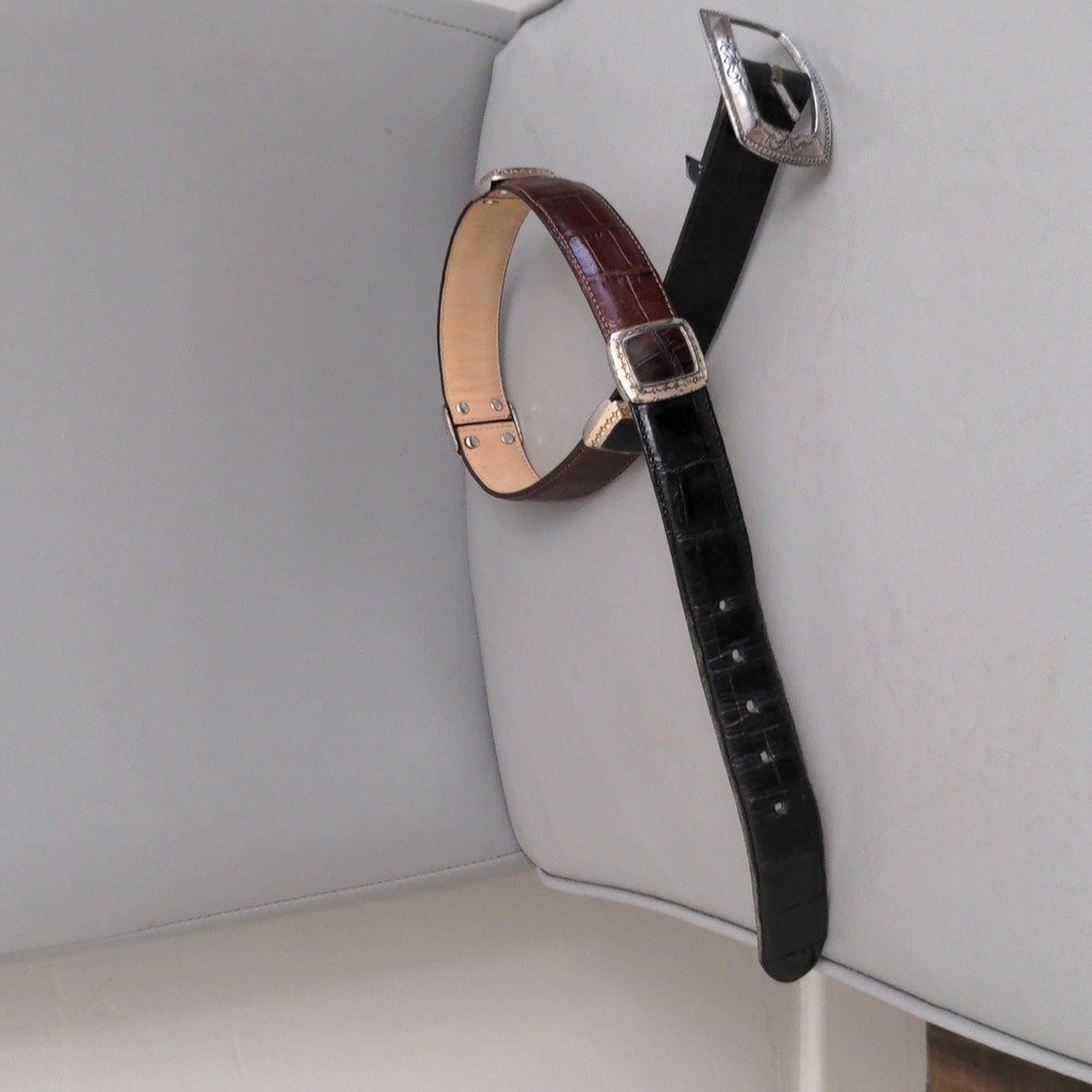 Brighton Black/Brown leather belt